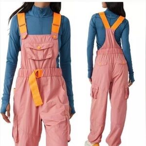 Free People Ski Morning Meadow Jumpsuit Rose Snowsuit